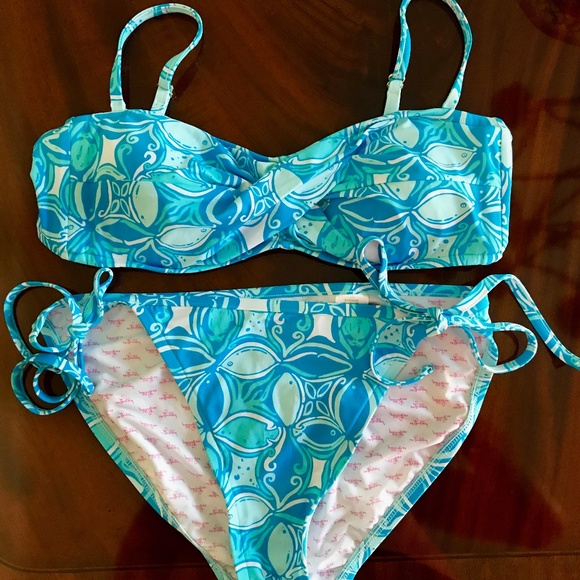 Lilly Pulitzer Other - Lilly Pulitzer Keene Bandeau Swim Top Bottom NWOT